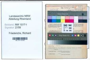 Entnazifizierung Richard Friederichs , geb. 12.12.1907 (Oberingenieur)