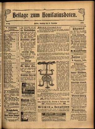 Zweite Ausgabe vom Sonntag, den 17. Dezember 1905.