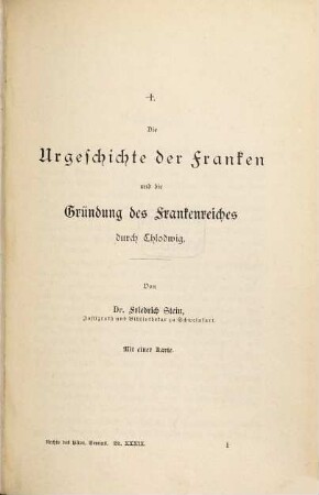 Die Urgeschichte der Franken und die Gründung des Frankenreiches durch Chlodwig