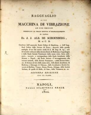 Ragguaglio di una macchina di vibrazione ad uso medico