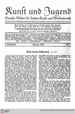 Zum neuen Jahrgang