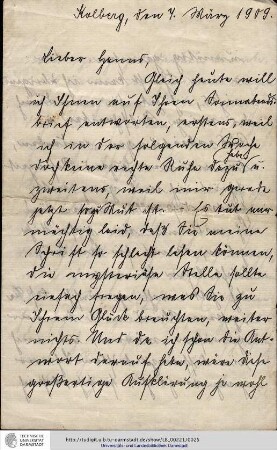 Brief vom 04.03.1909