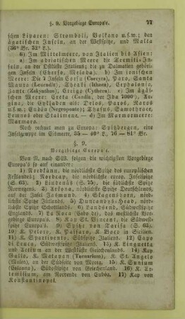 9. Vorgebirge Europa's
