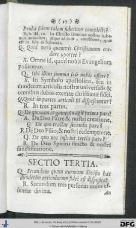Sectio Tertia.