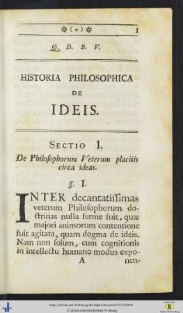 Historia Philosophica De Ideis.