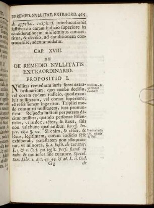 Cap. XVIII. De De Remedio Nullitatis Extraordinario.