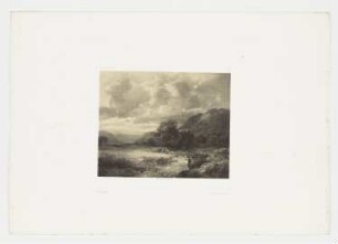 Landschaft mit zwei Spaziergängern, Blatt 74 der Folge "Werke"
