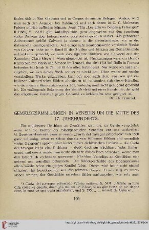 1: Gemäldesammlungen in Venedig um die Mitte des 17. Jahrhunderts