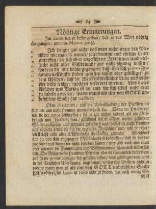 Nöhtige Erinnerungen.