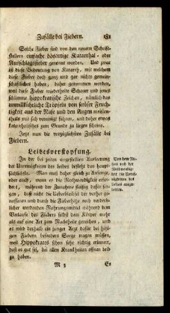 [Zufälle bei Fiebern]