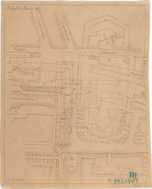 Fischer, Theodor; München, Marstallplatz; Casino - Lageplan