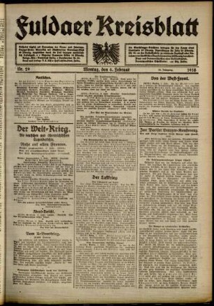 Ausgabe vom Montag, den 04. Februar 1918.