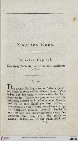 Viertes Capitel: Die Religionen des vorderen und mittleren Asiens