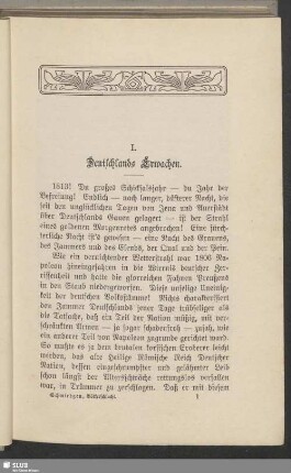 I. Deutschlands Erwachen