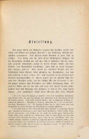 Der heilige Bernard von Clairvaux : eine Darstellung seines Lebens und Wirkens, 1. Vorstudien zu einer Darstellung des Lebens und Wirkens des heiligen Bernard von Clairvaux