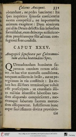 Caput XXXV.: Anagogicè significata per Calceamentum aeternae beatitudinis Spes