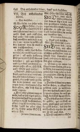 VIII. Bey anhaltender dürre. - XVI. Von feuersnoth.