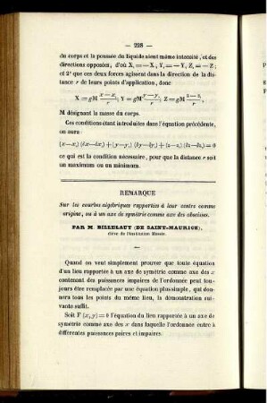 Remarque.