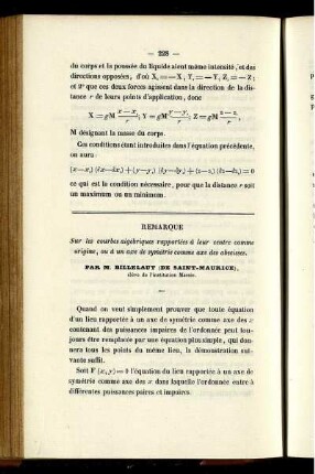 Remarque.