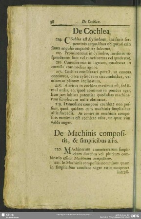 De Machinis compositis, & simplicibus aliis