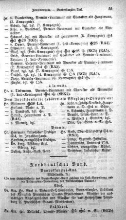 Norddeutscher Bund. Bundeskanzler-Amt