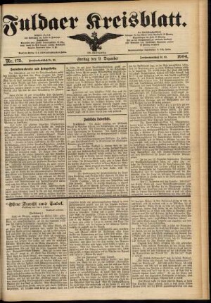 Ausgabe vom Freitag, den 09. Dezember 1904.