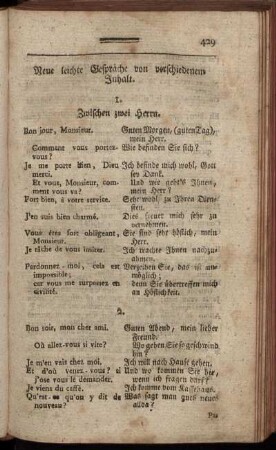 Neue leichte Gespräche von verschiedenem Inhalt.
