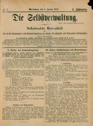 5. Januar-28. December = No. 1-52