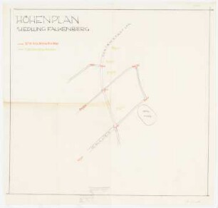Gartenstadt Falkenberg, Berlin-Altglienicke: Falkenberg, Höhenplan-Skizze