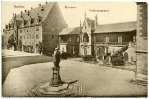 Meißen. Kornhaus,Verbindungsgang,Denkmal Albrechts