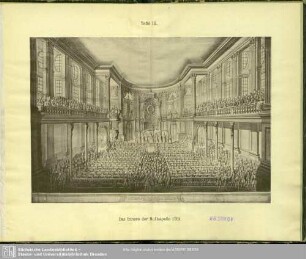 Tafel III. Das Innere der Hofkapelle 1719