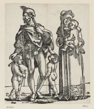 Methusalah mit seiner Frau und Kindern, Blatt 8 der Folge "Patriarchen des Alten Testaments mit ihren Frauen und Kindern"