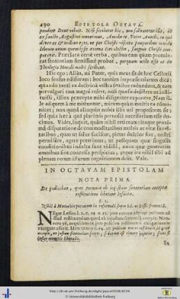In octavam epistolam nota.