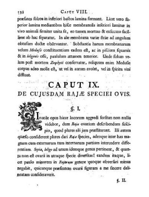Caput IX. De Cujusdam Rajae speciei ovis