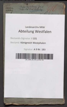 Ankauf von Kurien und Stiftshäusern des aufgehobenen Kollegiatstifts Wiedenbrück