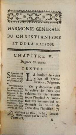 Accord Du Christianisme Et De La Raison, 3
