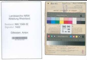 Entnazifizierung Anton Gillessen , geb. 11.01.1902 (Angestellter)