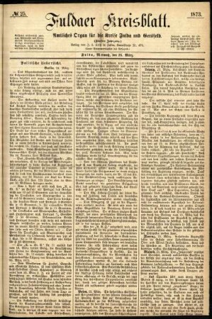 Ausgabe vom Mittwoch, den 26. März 1873.