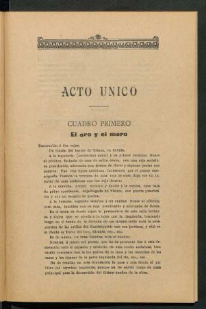 Cuadro primero - El oro y el moro