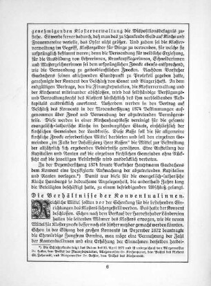 Die Verhältnisse der Konventualinnen.