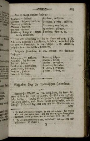 Aufgaben ueber die regelmaesigen Zeitwoerter - Unregelmaesige Zeitwoerter der dritten Kojugazion