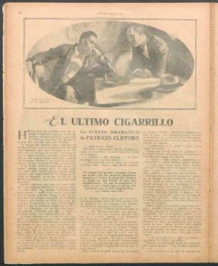El último cigarrillo : Un cuento dramático de Patricio Clifford