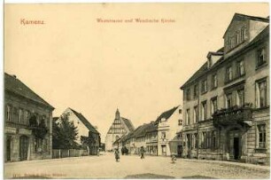 Kamenz. Weststraße und Wendische Kirche (Klosterkirche St. Annen)