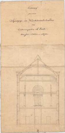 Voit, August von; Kirchheimbolanden; Synagoge - Schnitt