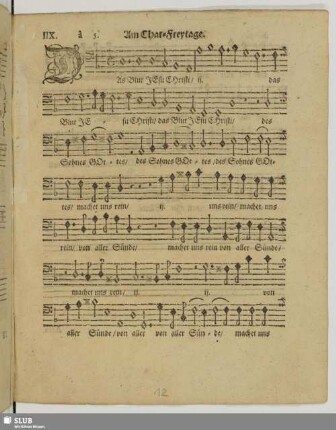 IIX. Am Char-Freytage: Das Blut JEsu Christ