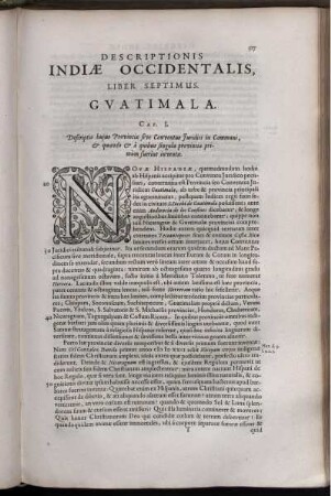 Descriptionis Indiæ Occidentalis, Liber Septimus. Guatimala.
