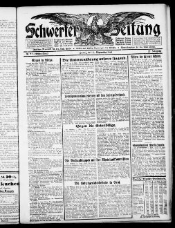 Schwerter Zeitung : Heimatblatt für die Stadt Schwerte und die Ämter Westhofen und Ergste : einzige in Schwerte gedruckte Zeitung