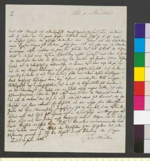 Brief von Müller, Johannes von an Goethe, Johann Wolfgang von