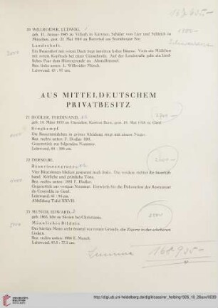 Aus mitteldeutschem Privatbesitz (Nr. 71-73)
