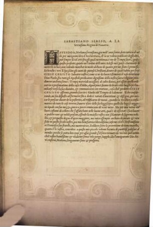 Il ... libro d'Architettura, di Sabastiano Serlio, Bolognese, 5. Nel quale se tratta de diverse forme de Tempii sacri secondo il costume Christiano, et al modo Antico